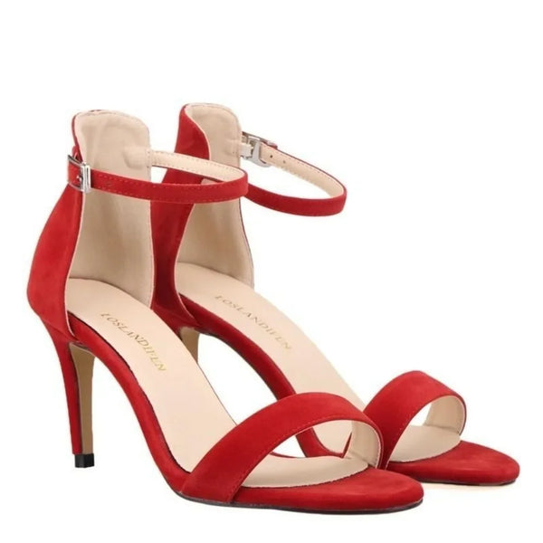 Women Sexy Pumps Sandals Summer 9cm Thin Heel Open Toe Ankle Strap High Heels Stilettos Party Wedding Shoes
