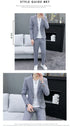 Korean Slim Fit Two-Piece Suit Set for Men Casual Trendy British Style Coat and Trousers