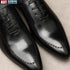 Italian Handmade Men's Oxford Shoes Real Calf Leather Classic Brogue Business Wedding Dress Shoes