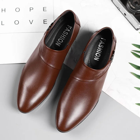 Men PU Leather Formal Dress Shoes for Office Work and Parties