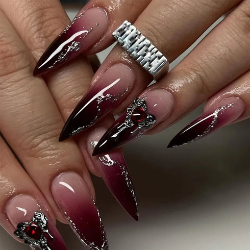 Charming 3D Flower Press on Nail Art with Cute Leopard Print Design - Stylish Almond Shape Ballet False Nails for Daily and Vacation Manicure