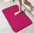 Cobblestone Embossed Non-Slip Bath Mat Memory Foam Carpet for Bathroom Shower Room Doormat