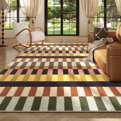 American Style Living Room Decoration Retro Carpet Thick Anti-Slip Lounge Mat Large Area Rug for Bedroom Fluffy Plush Study Rug