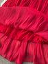 French Luxury Folds Wedding Formal Occasion Dress Women Stand Puff Sleeve Pleated Holiday Chic Robe