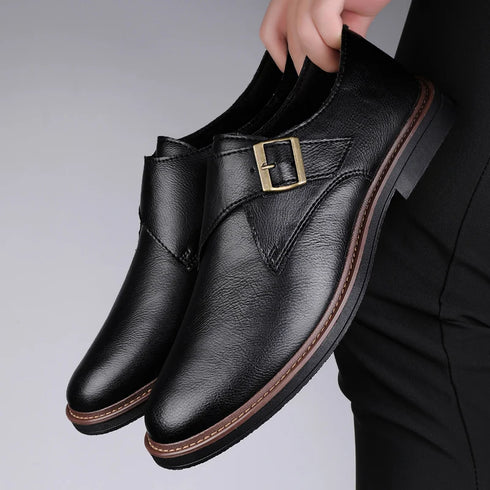 Fashionable Men's Pointed Banquet Business Wedding Shoes Casual Leather Footwear