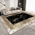 European Style Luxury Gold Area Rug Abstract Texture Washable Living Room Carpet