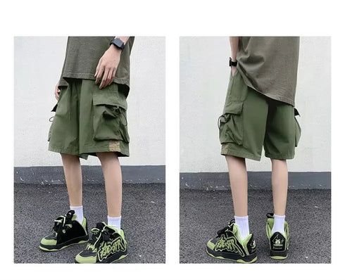 High Street Cargo Shorts For Men Casual Hip Hop Bermuda