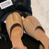 Chic Women's Tabi Ninja Mary Jane Pumps with Round Split Toe Design - Stylish Thick Heel Sandals for Spring and Autumn