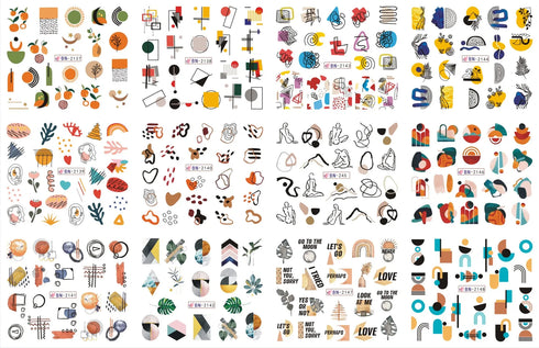 12 Floral Patterns Summer Nail Water Decals - Daffodils, Lilies, and Tulips for Stunning Nail Art Transfers and DIY Manicure Accessories