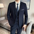 Fashion Business Casual Suit Set for Men with Vest and Trousers for Wedding