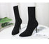 Sexy Sock Boots Knitting Stretch High Heels for Women Fashion Shoes Ankle Boots