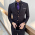 Slim Fit Men's Three Piece Suit with Vest and Trousers for Wedding