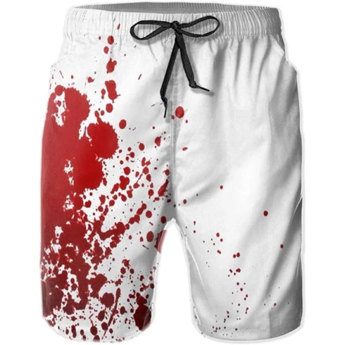 Men Summer Swimwear Beach Shorts Digital Print Surf Board Shorts