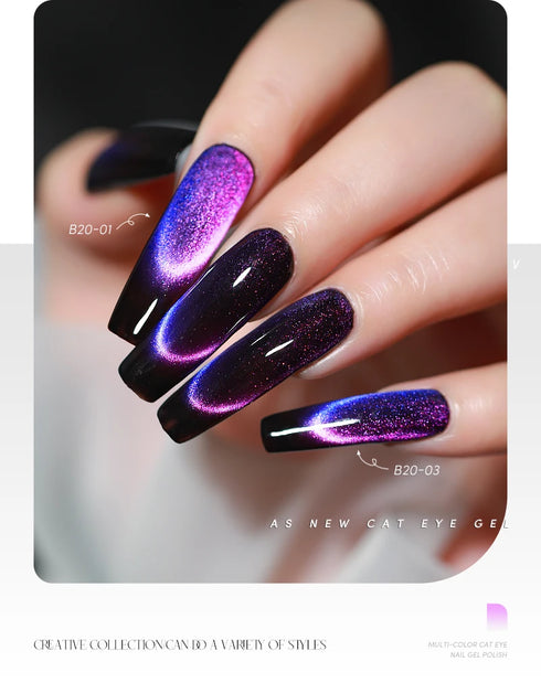 Magnetic Cat Eye Nail Gel Polish - 15ml 9D Shiny Galaxy Effect Soak Off Varnish for Stunning Nail Art, Long Lasting Manicure Essential