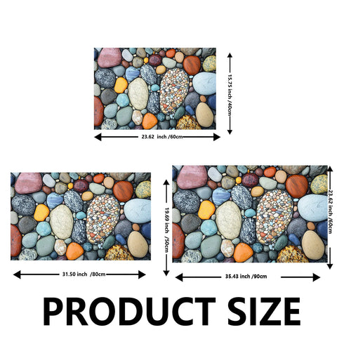 Stone Design Diatomite Bath Mat Non Slip Absorbent Quick Dry Shower Foot Mat