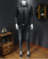 Autumn Oversized Slim Men's Motorcycle Riding Suit - Thickened Waterproof PU Leather Jacket for Casual Wear