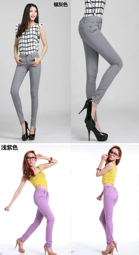 Candy Color Women's Straight Leg Jeans - Versatile Stretch Denim Pants for All Seasons, Perfect for Fall Outfits with Jeans and Homecoming Styles