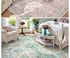 Large Machine Washable Bohemian Flower Carpet for Living Room and Bedroom Decoration