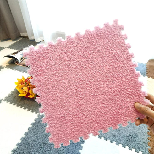 Soft Plush Kids Carpet Play Mat Interlocking EVA Foam Rug for Children