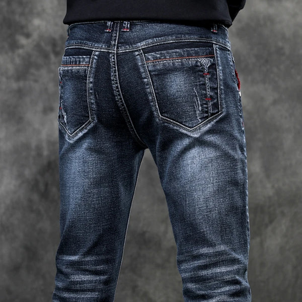 Jeans Men's Denim Stretch Slim Casual Trendy Pants Fashion