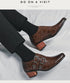 Men's Wedding Shoes Fashion Slim Fit Pointed High Heel Leather Dress Shoes Classic Vintage Style