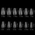 120Pcs Clear Frosted Stiletto, Almond, and Square Fake Nails - Full Coverage Gel X Coffin Manicure Tips for Stunning Autumn Nails