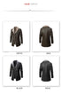 Men's Winter Fashion Long Thick Fleece PU Leather Windbreaker Jacket with Suit Collar, Casual Full-Length Coats for Stylish Men