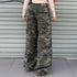 Women Y2K Camouflage Cargo Jeans Vintage High Waist Pants