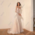 Wedding Dress Bridal Gown Mermaid Lace Illusion Long Sleeves Back Zipper Button Detail