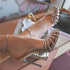 Glamorous Crystal-Embellished Gladiator Sandals with Ankle Strap and Stiletto Heels for Elegant Summer Styling