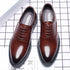 Elegant Men's Dress Shoes - Classic Formal Oxfords for Business, Office, and Wedding Occasions - Stylish Lace-up Casual Leather Footwear with Pointed Toe Design