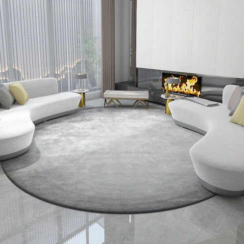 Luxury Nordic Bedroom Decor Plush Round Area Rug Washable Non Slip Mat Minimalist Carpet for Living Room