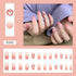 Wearable Detachable Love-Themed Checkerboard Fake Nail Pieces for a Sweetheart Manicure
