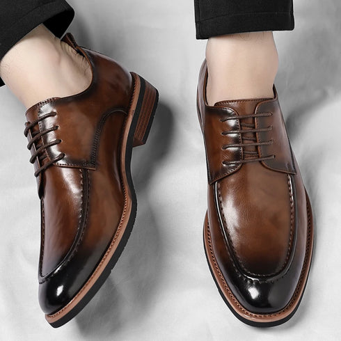 Handmade Soft Oxford Shoes for Men Casual Business Derby Footwear
