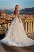 A Line Wedding Dress With Lace Appliques Backless Maternity Friendly Floor Length Elegant Silhouette