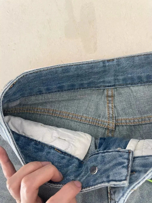 Baggy Wide Leg Jeans For Women Loose Fit Streetwear Denim Pants Vintage Punk Skater Style