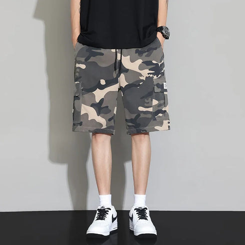 Summer Camouflage Cargo Shorts Men Pocket Casual Outdoor Pants