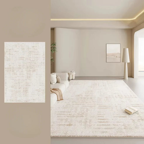 Cream Style Rugs for Bedroom Thick Washable Lounge Floor Mat Plush Carpet Soft Rug
