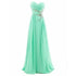 Strapless A-Line Chiffon Bridesmaid Dress With Beading Crystals and Pleats Corset Back