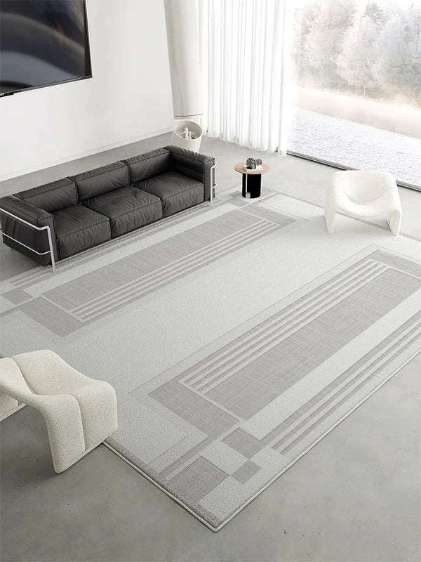 Artistic Luxury Large Living Room Carpet Comfortable Soft Bedroom Rug Minimalist Design