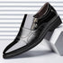 Stylish Men's Leather Oxfords - Comfortable Round Toe Flats for Office, Business, and Wedding Occasions