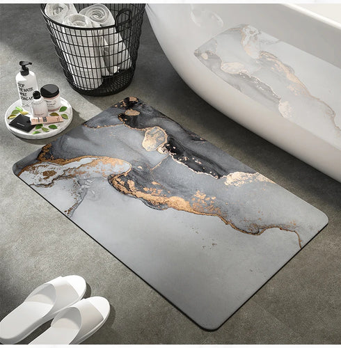 Luxury Bathroom Mats Anti Slip Quick Dry Foot Floor Mat Washable Doormat Carpet