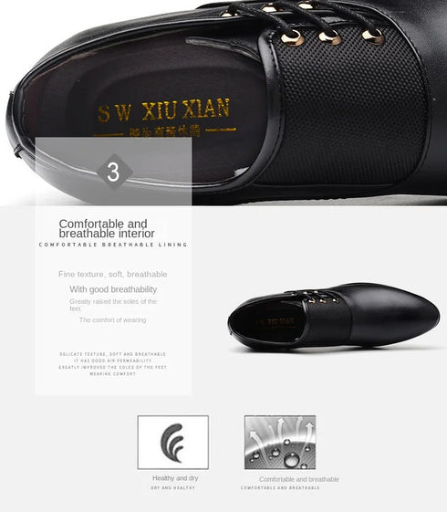 Men's Formal Leather Oxford Shoes for Business and Casual Occasions