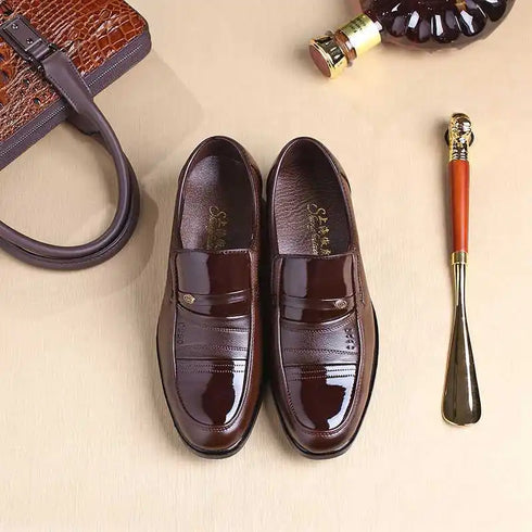 Stylish Men's Oxford Dress Shoes - Formal Round Toe Business and Wedding Loafers for Every Occasion, Comfortable and Breathable Fashion Footwear