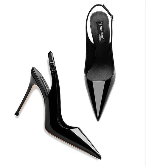Sexy Pointed Toe Patent Strappy Party Sandals For Women