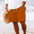 Men's Casual Beach Shorts - Solid Color Loose Fashion Pants