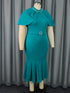Elegant Church Dresses for Women Mermaid Cap Sleeves Modest Gowns