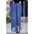 Elastic Waist Jeans For Women High Waist Wide Leg Denim Pants Loose Fit Casual Trousers