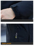 Plush Waterproof Autumn Winter Jacket for Men - Casual Windproof Coat with Detachable Hood and Rib Sleeves, Perfect for Daily Wear and Spring Cotton Comfort
