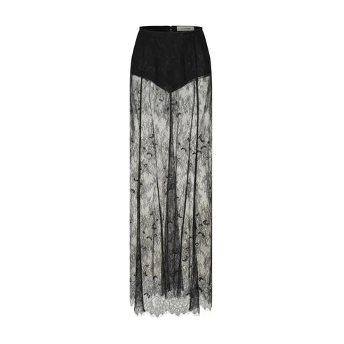 Lace Long Skirt Set with Sexy Sheath Vest Top for Evening Parties